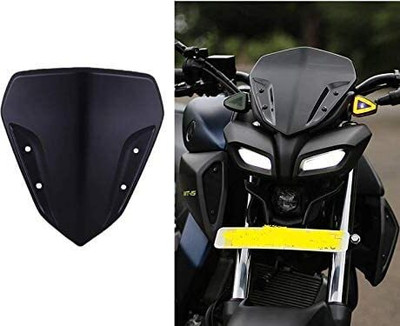 VermsBikers MT Black Windscreen Wind Deflector Short Visor for Yamaha Bike Windshield