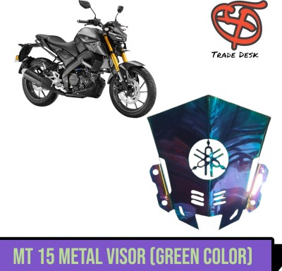 Trade Desk MT 15 Cross Green Visor Bike Windshield