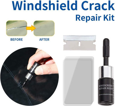 DGW Car Windscreen Crack Repair Kit for Fix Bike Windshield