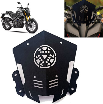 AUTO PEARL Heavy Metal Visor for Yamaha MT15 Black Bike Crash Guard Bike Windshield