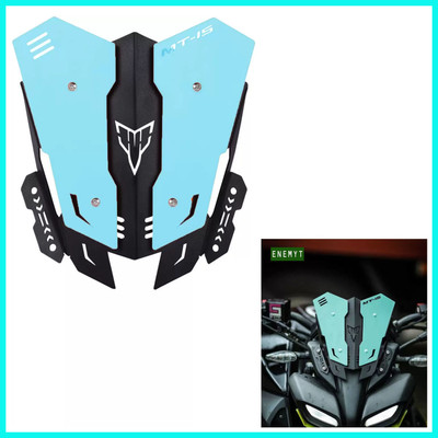ENEMYT Heavy Quality Metal Visor for Yamaha MT15 (SKY BLUE) Bike Windshield