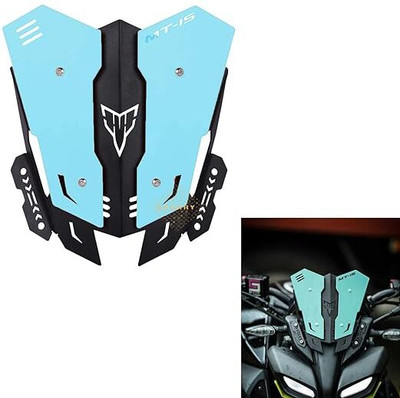 SELVIKE DS METAL VISOR MT15 SKYBLUE Bike Windshield