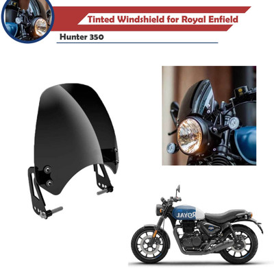 Huims Heavy material Windshield Tinted Fitting Royal Enfield Hunter 350 Only Bike Windshield