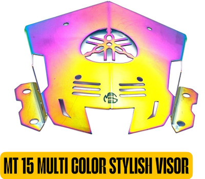 imad SS STEEL RAINBOW COLOR VISOR FOR MT15 Bike Windshield