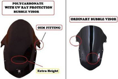 AOWBIKES JB220-VISOR-BLK-01 Bike Windshield