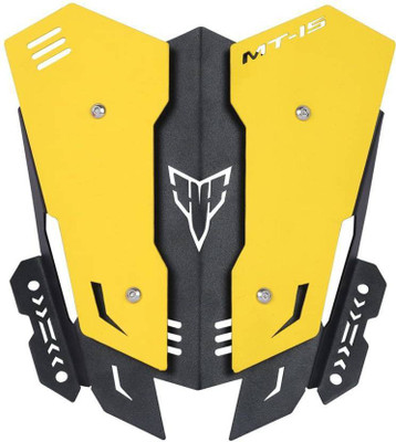 DAZZRIDE DZRD-X1 Heavy Quality Metal 2 in 1 Double Colour Visor for Yamaha MT15 (Yellow) Bike Windshield