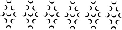 Comet Busters Moon Shaped Black Bindi (6mm) (BIN911) Forehead Black Bindis(Black Basic)