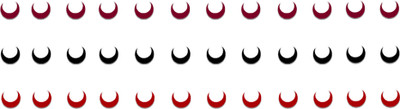 Comet Busters Moon Shaped Maroon Black and Red Bindi (5mm) (BV923) Forehead Multicolor Bindis(Indian Bindi)