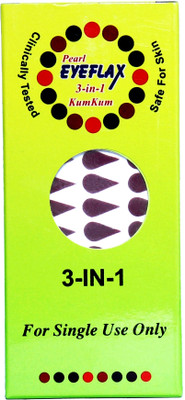 PEARL EYEFLAX 3 In 1_Dark Maroon Bindi Size 4 Maroon Bindis(Tilak Bindi)