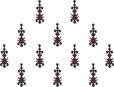Comet Busters Handcrafted Maroon and Black Bindis Forehead Maroon Bindis(Bindi for Women)