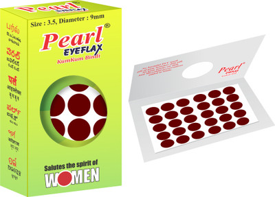 PEARL EYEFLAX Pearleyeflax_2 In 1 Dark Maroon Size 3.5 Maroon Bindis(Sticker Bindi)