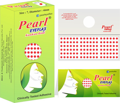 PEARL EYEFLAX Pearl_Eyeflax Size 7 Red Bindis(Sticker Bindi)