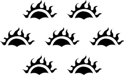 Comet Busters Black Traditional Sun Bindis (BIN1249) Forehead Black Bindis(Basic)