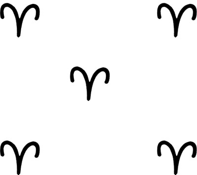 Comet Busters Sun Sign Aries Bindis (BIN1082) Forehead Black Bindis(Basic)