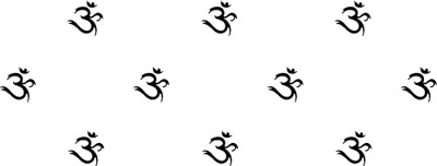 Comet Busters Om Black Bindi (BIN363)(11mm) Forehead Black Bindis(Black Basic)