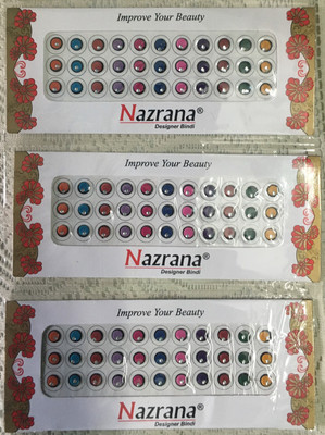 Nazrana FULL MOON FOREHEAD Multicolor Bindis(UNIVERSAL)