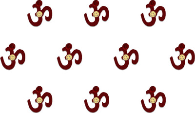 Comet Busters Maroon Velvet Om Bindis With Stone (BIN1230) Forehead Maroon Bindis(Basic with Diamond)