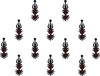 Comet Busters Handcrafted Maroon and Black Bindis Forehead Maroon Bindis(Bindi for Women)