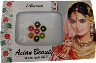 Urban Magic Round Forehead Red Bindis(Designer)