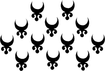 Comet Busters Traditional Half Moon Black Bindi (7mm) (BIN1757) Forehead Black Bindis(Basic)