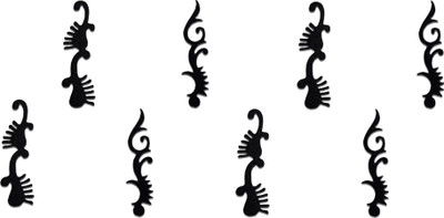 Comet Busters Handcrafted Traditional Black Bindi For Women (BIN585)(8mm) Forehead Black Bindis(Black Basic)