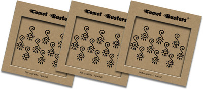 Comet Busters Handcrafted Traditional Black Bindi for Women(15mm) Forehead Black Bindis(Indian Bindi)