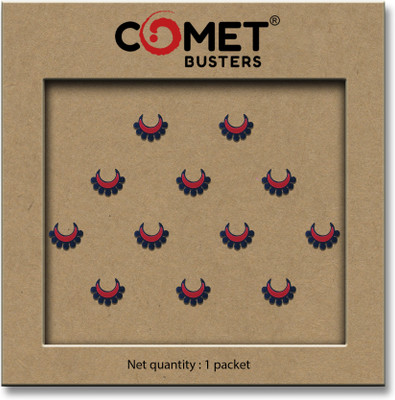 Comet Busters Moon Shaped Maroon Bindi (7mm) (BIN527) Forehead Multicolor Bindis(Basic)