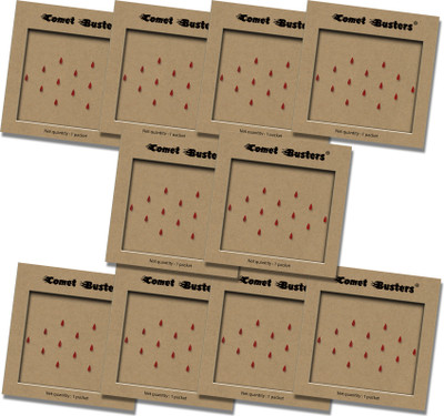 Comet Busters Basic Maroon Tear Drop Bindis (7mm) Forehead Maroon Bindis(Indian Bindi)