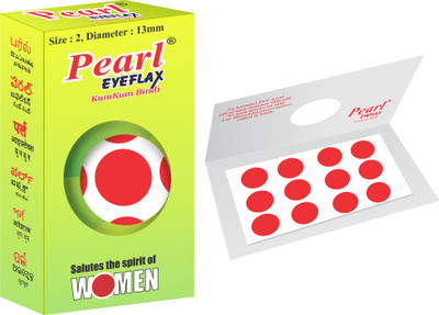 PEARL EYEFLAX PEARL_Eyeflax Red Size 2 Red Bindis(Sticker Bindi)
