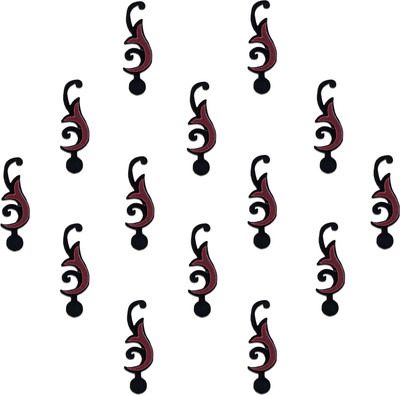 Comet Busters Handcrafted Maroon and Black Bindis Forehead Maroon Bindis(Bindi for Women)