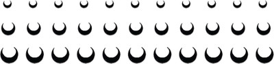 Comet Busters Moon Shaped Fancy Multisized Black Bindi (BV553) Forehead Black Bindis(Bindi)