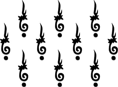 Comet Busters Handcrafted Traditional Black Bindi For Women (BIN144)(15mm) Forehead Black Bindis(Black Basic)