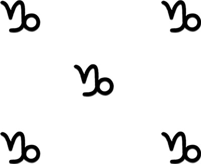 Comet Busters Sun Sign Capricorn Bindis (BIN1075) Forehead Black Bindis(Basic)