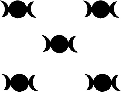 Comet Busters Trendy Triple Goddess Moon Black Bindis (BIN1088) Forehead Black Bindis(Indian Traditional Designer Bindi)