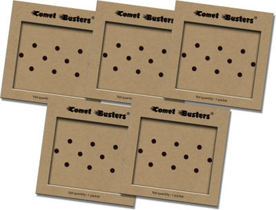 Comet Busters Basic Round Black Velvet Bindis (8mm) Forehead Black Bindis(Designer Bindi)