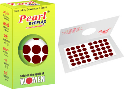 PEARL EYEFLAX Pearleyeflax_2 In 1 Dark Maroon Size 4.5 Maroon Bindis(Sticker Bindi)