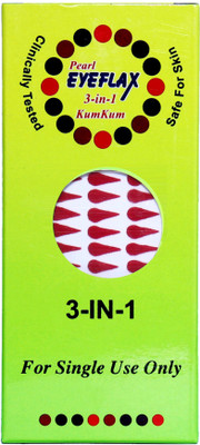 PEARL EYEFLAX 3 In 1_Tilak Bindi Size 6 Red Bindis(Tilak Bindi)