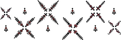 Comet Busters Handcrafted Long Black and Maroon Bindis For Women (BV2290) Forehead Maroon Bindis(Bindi for Women)