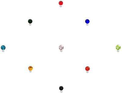 Comet Busters Beautiful Multicolored Small Round Stone Bindi for Women (BV1468) Forehead Multicolor Bindis(Indian Bindi)