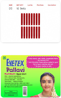 Eyetex Pallavi Sticker Kumkum Forehead Maroon Bindis(Gopi)