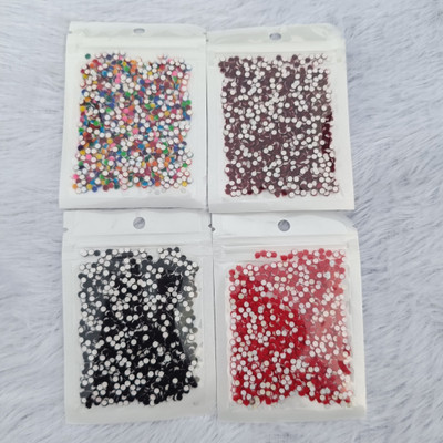 PANKTI ENTERPRISE Fancy MultiColour, Red, Maroon and Black Velvet Small Bindi Combo Collection Pack Multicolor Bindis(000 Size, Pack of 4)