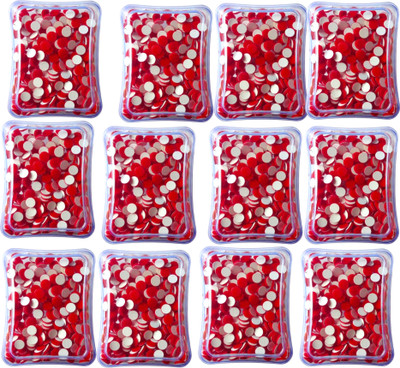 Shakti Red velvet round bindi small size pack 12 Women, girl Red Bindis(Stick on)