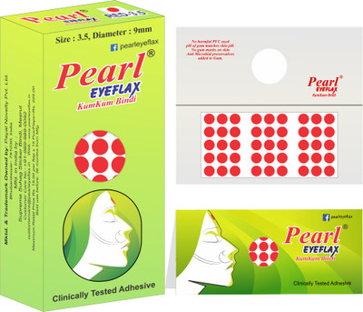 PEARL EYEFLAX Pearleyeflax Red Bindi Daily Wear Red Bindis(Sticker Bindi)