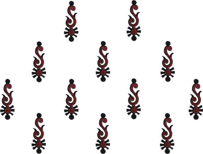 Comet Busters Handcrafted Maroon and Black Bindis Forehead Maroon Bindis(Bindi for Women)