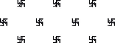Comet Busters Traditional Swastik Black Bindi (BIN364)(10mm) Forehead Black Bindis(Black Basic)
