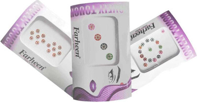 QUBIX Best Bindi Combo Pack 11 flaps stone colors... face Multicolor Bindis(stone bindi)