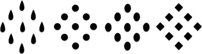 Comet Busters Tear Drop, Round, Square and Oval Black Bindis (BIN974) Forehead Black Bindis(Black Basic)