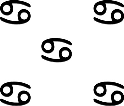 Comet Busters Sun Sign Cancer Bindis (BIN1077) Forehead Black Bindis(Basic)