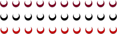 Comet Busters Moon Shaped Maroon Black and Red Bindi (9mm) (BIN922) Forehead Multicolor Bindis(Basic)