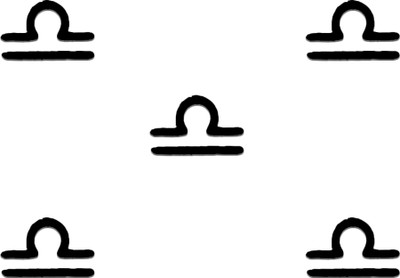 Comet Busters Sun Sign Libra Bindis (BIN1072) Forehead Black Bindis(Basic)